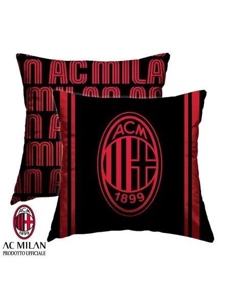 Acquista ora CUSCINO ARREDO CASA MADE IN ITALY 40x40 HERMET AC MILAN 2074 su nonsolointimo1994.com