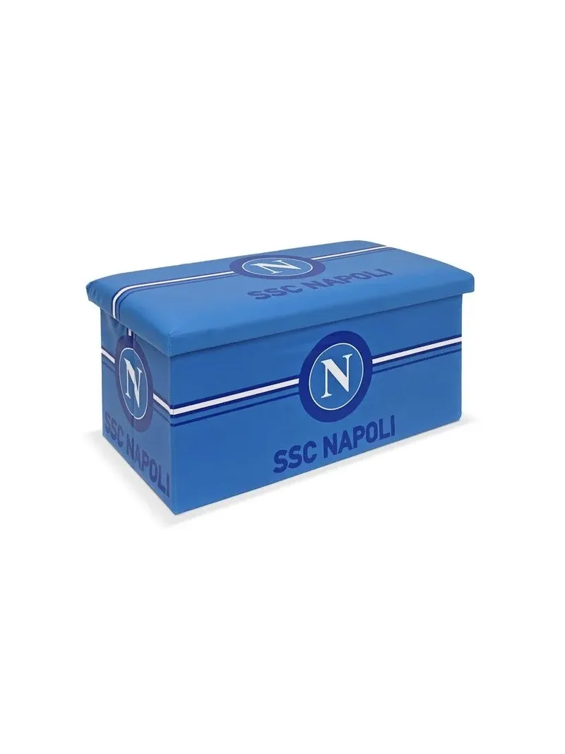 Acquista ora POUF PANCA CONTENITORE ECOPELLE 76x38x38cm official CARILLO SSC NAPOLI PL38 su nonsolointimo1994.com