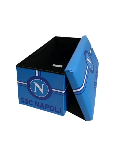 Acquista ora POUF PANCA CONTENITORE ECOPELLE 76x38x38cm official CARILLO SSC NAPOLI PL38 su nonsolointimo1994.com 2