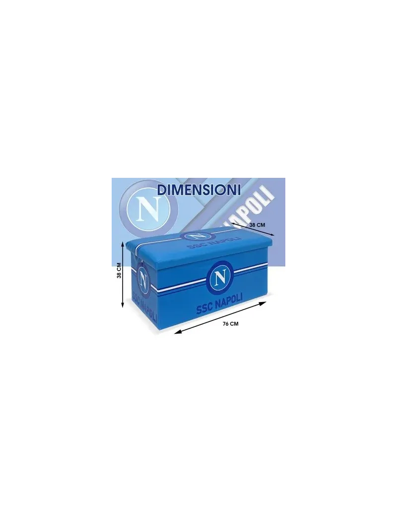 Acquista ora POUF PANCA CONTENITORE ECOPELLE 76x38x38cm official CARILLO SSC NAPOLI PL38 su nonsolointimo1994.com