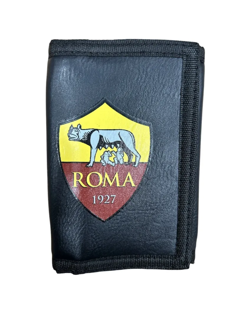 PORTAFOGLIO PORTACARTE PORTAMONETE A STRAPPO UOMO ECO-PELLE ENZO CASTELLANO AS ROMA 161836