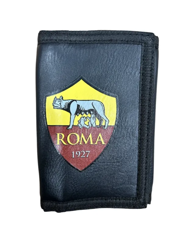 PORTAFOGLIO PORTACARTE PORTAMONETE A STRAPPO UOMO ECO-PELLE ENZO CASTELLANO AS ROMA 161836