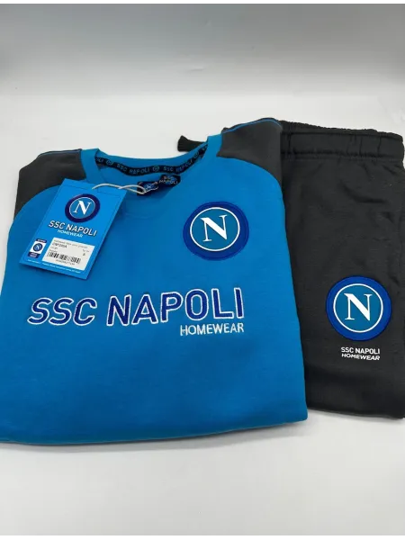 Acquista ora TUTA BAMBINO FELPA GIRO COLLO MANICA LUNGA ZERO&CO. SSC NAPOLI CNF205AB su nonsolointimo1994.com 2
