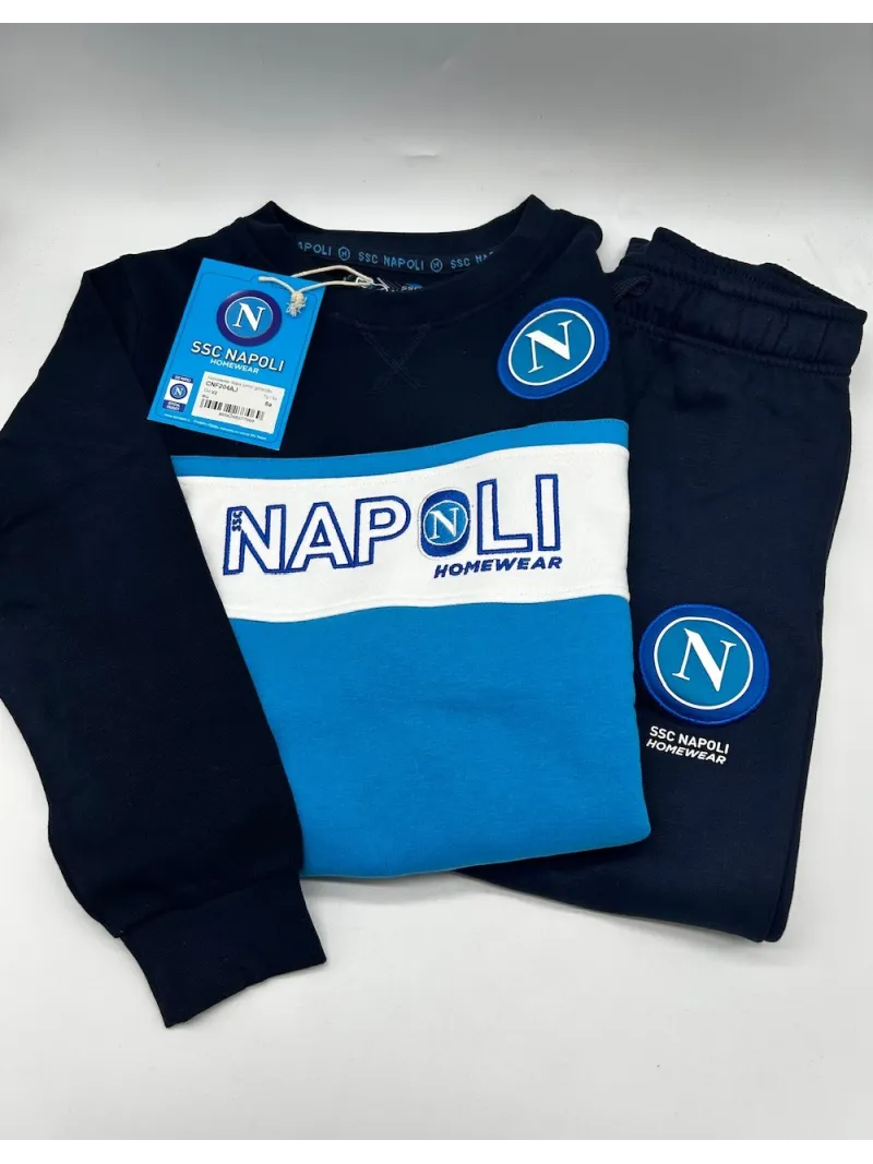 Acquista ora TUTA BAMBINO FELPA GIRO COLLO MANICA LUNGA ZERO&CO. SSC NAPOLI CNF204AB su nonsolointimo1994.com