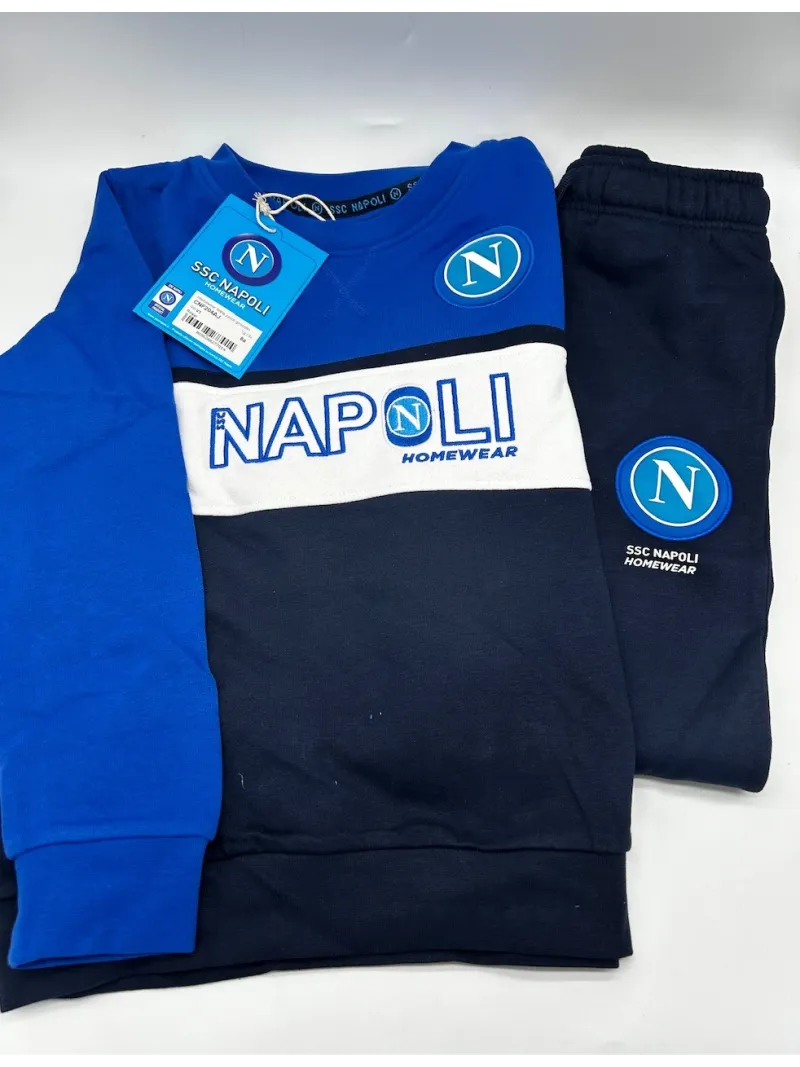 Acquista ora TUTA BAMBINO FELPA GIRO COLLO MANICA LUNGA ZERO&CO. SSC NAPOLI CNF204AB su nonsolointimo1994.com