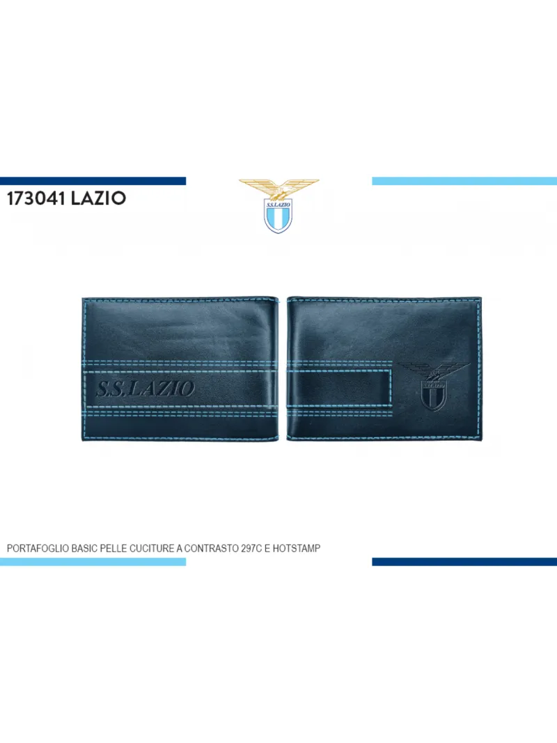PORTAFOGLIO PORTACARTE UOMO VERA PELLE ENZO CASTELLANO SS LAZIO 173041