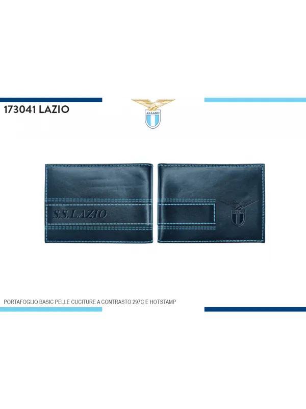 PORTAFOGLIO PORTACARTE UOMO VERA PELLE ENZO CASTELLANO SS LAZIO 173041
