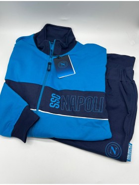 TUTA UOMO COTONE FRENCH TERRY FULL ZIP COLLECTION 2025 HERMET SSC NAPOLI PIGNF102105