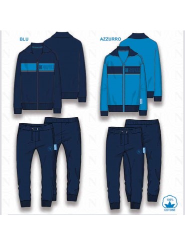 Acquista ora TUTA UOMO COTONE FRENCH TERRY FULL ZIP COLLECTION 2025 HERMET SSC NAPOLI PIGNF102105 su nonsolointimo1994.com