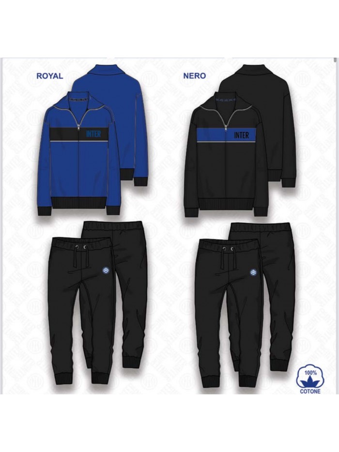 Acquista ora TUTA UOMO COTONE FRENCH TERRY FULL ZIP COLLECTION 2025 HERMET FC INTER PIGIF102050 su nonsolointimo1994.com