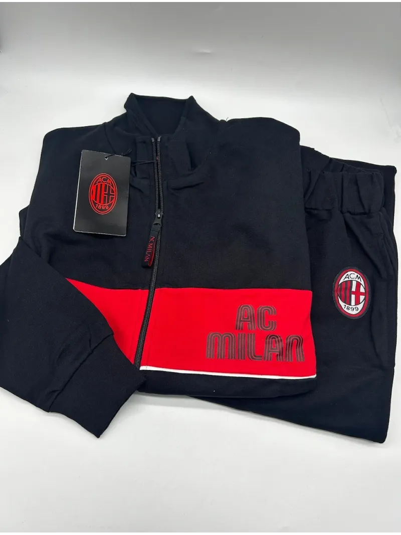 Acquista ora TUTA UOMO COTONE FRENCH TERRY FULL ZIP COLLECTION 2025 HERMET AC MILAN PIGMF102025 su nonsolointimo1994.com