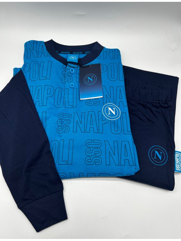 Acquista ora PIGIAMA UOMO MANICA LUNGA COTONE 100% COLLECTION 2025 HERMET SSC NAPOLI PIGNT102110 su nonsolointimo1994.com