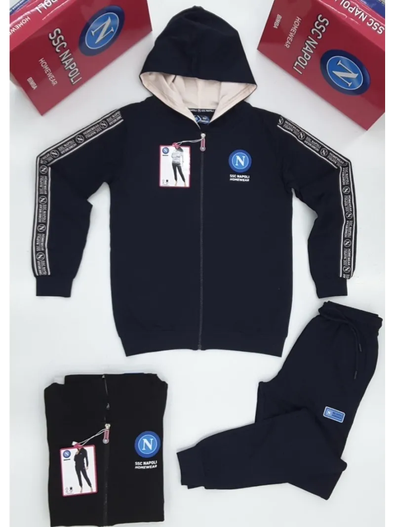 Acquista ora TUTA DONNA FRENCH TERRY COTONE 100% FULL ZIP CON CAPPUCCIO ZERO&CO. SSC NAPOLI NCF561 su nonsolointimo1994.com