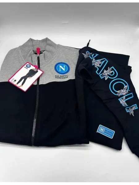 Acquista ora TUTA DONNA FRENCH TERRY COTONE 100% FULL ZIP ZERO&CO. SSC NAPOLI NCF548 su nonsolointimo1994.com