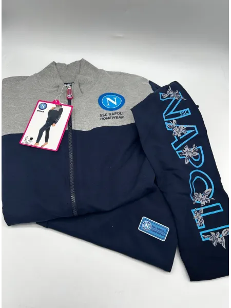 Acquista ora TUTA DONNA FRENCH TERRY COTONE 100% FULL ZIP ZERO&CO. SSC NAPOLI NCF548 su nonsolointimo1994.com 2