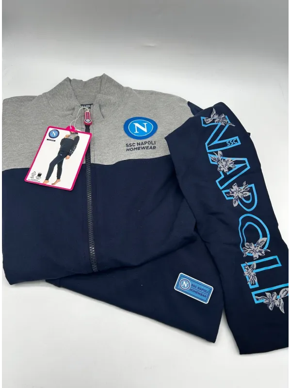 Acquista ora TUTA DONNA FRENCH TERRY COTONE 100% FULL ZIP ZERO&CO. SSC NAPOLI NCF548 su nonsolointimo1994.com