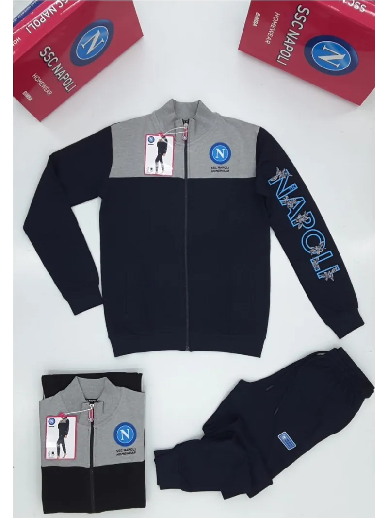 Acquista ora TUTA DONNA FRENCH TERRY COTONE 100% FULL ZIP ZERO&CO. SSC NAPOLI NCF548 su nonsolointimo1994.com