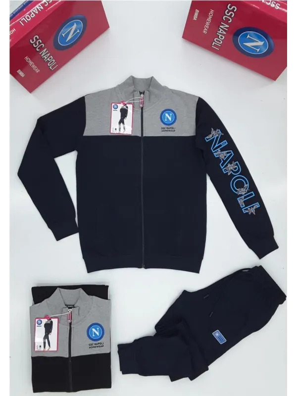 Acquista ora TUTA DONNA FRENCH TERRY COTONE 100% FULL ZIP ZERO&CO. SSC NAPOLI NCF548 su nonsolointimo1994.com