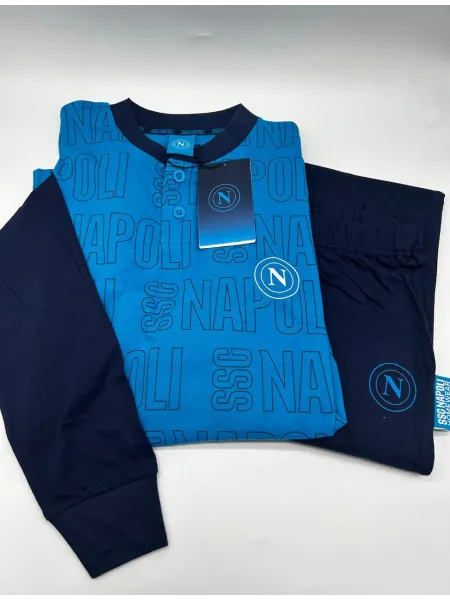 Acquista ora PIGIAMA BAMBINO MANICA LUNGA COTONE 100% COLLECTION 2025 HERMET SSC NAPOLI PIGNT202110 su nonsolointimo1994.com 2