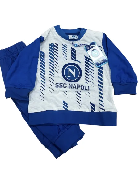 PIGIAMA DUE PEZZI MANICA LUNGA COTONE 100% NEONATO ZERO&CO. SSC NAPOLI PNNN4 2