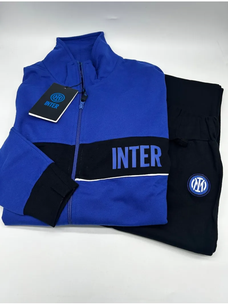 Acquista ora TUTA RAGAZZO SOTTUOMO COTONE FRENCH TERRY FULL ZIP COLLECTION 2025 HERMET FC INTER PIGIF202050 su nonsolointimo1994