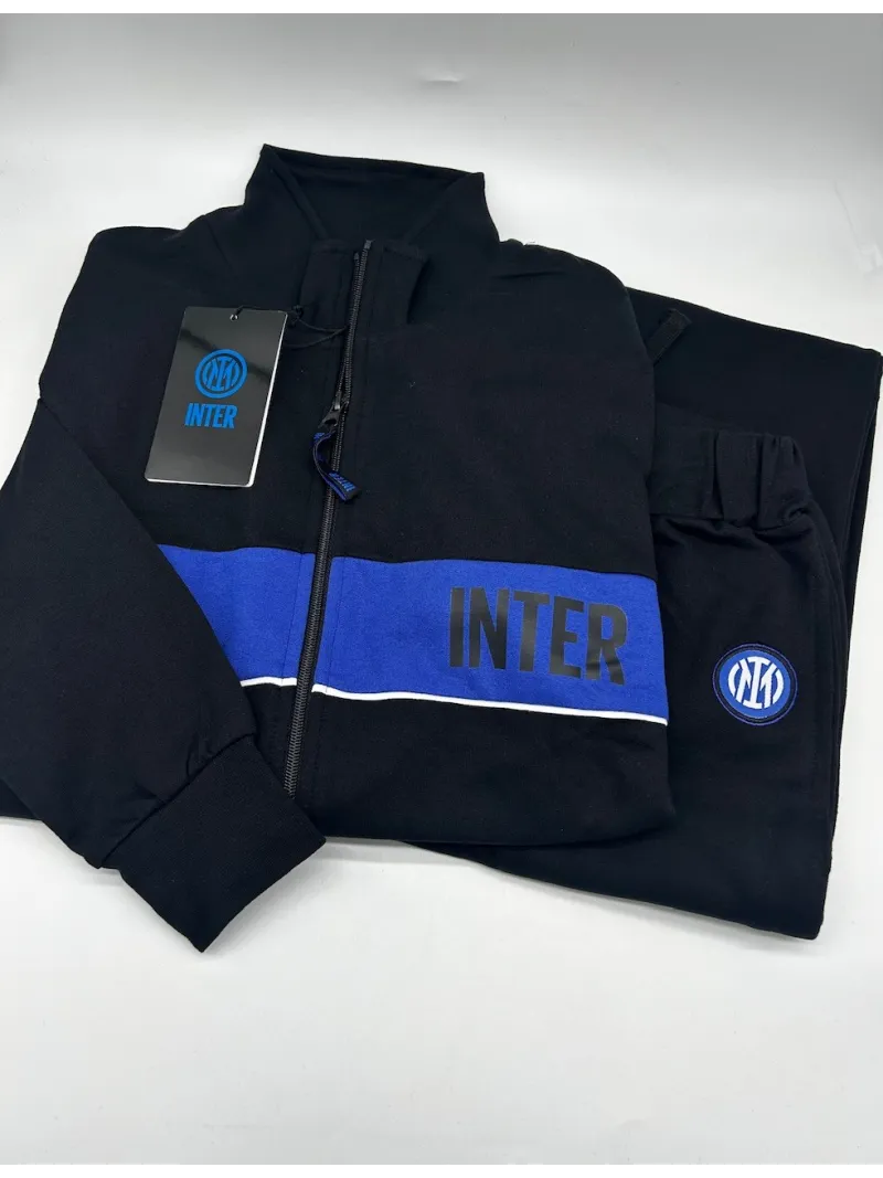 Acquista ora TUTA RAGAZZO SOTTUOMO COTONE FRENCH TERRY FULL ZIP COLLECTION 2025 HERMET FC INTER PIGIF202050 su nonsolointimo1994