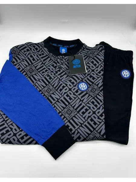 Acquista ora PIGIAMA RAGAZZO SOTTUOMO MANICA LUNGA COTONE 100% COLLECTION 2025 HERMET FC INTER PIGIT202055 su nonsolointimo1994.