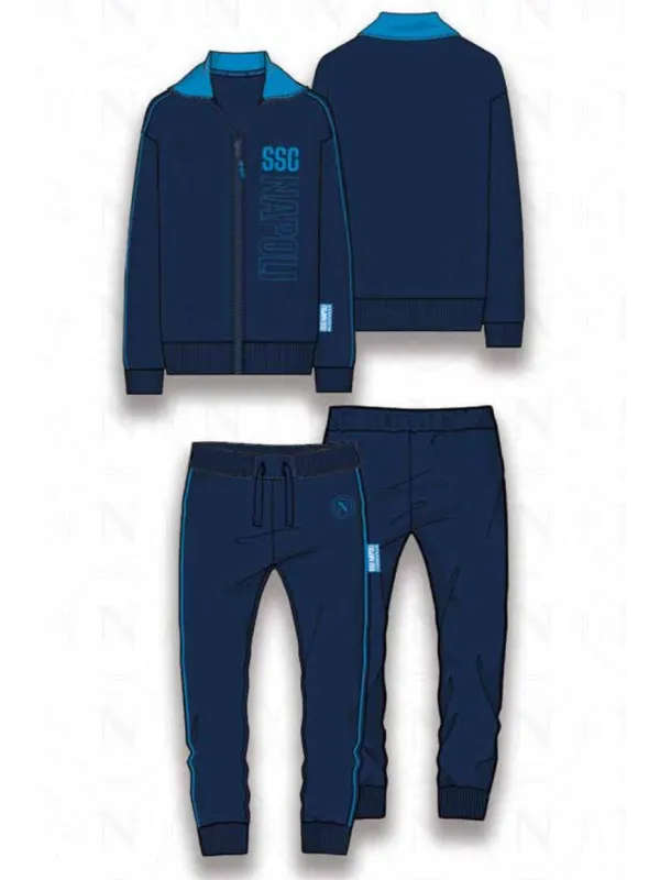 Acquista ora TUTA UOMO COTONE FRENCH TERRY FULL ZIP COLLECTION 2025 HERMET SSC NAPOLI PIGNF102100 su nonsolointimo1994.com