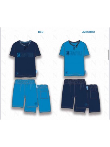 Acquista ora PIGIAMA COMPLETO BAMBINO COTONE 100% MEZZA MANICA PANTALONCINO COLLEZIONE 2025 HERMET SSC NAPOLI PGCNJ302120 su non