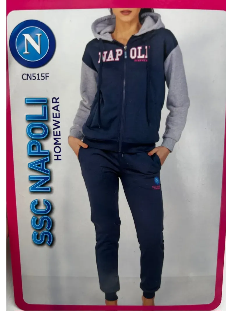 Acquista ora copia di TUTA DONNA FELPA FULL ZIP ZERO&CO. SSC NAPOLI CNF500A su nonsolointimo1994.com