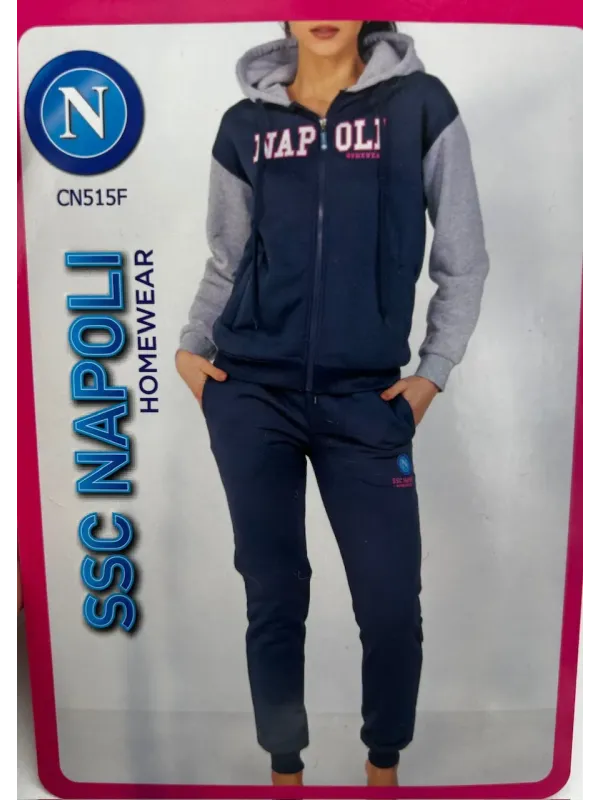 Acquista ora copia di TUTA DONNA FELPA FULL ZIP ZERO&CO. SSC NAPOLI CNF500A su nonsolointimo1994.com