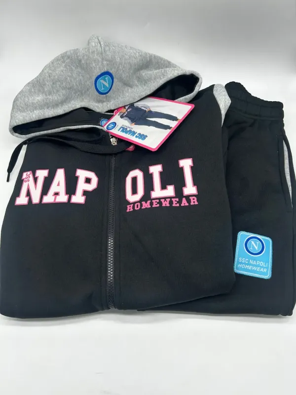 Acquista ora copia di TUTA RAGAZZA SOTTODONNA FELPA FULL ZIP CON CAPPUCCIO ZERO&CO. SSC NAPOLI CN512FJ su nonsolointimo1994.com