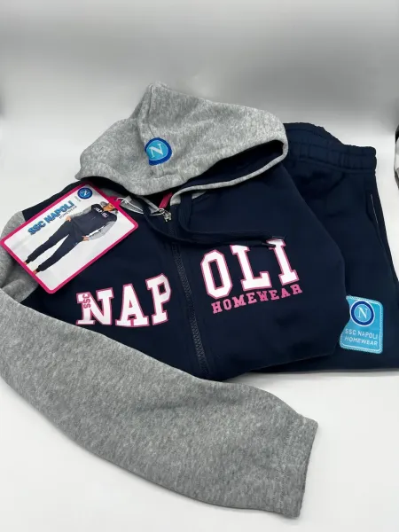 Acquista ora copia di TUTA RAGAZZA SOTTODONNA FELPA FULL ZIP CON CAPPUCCIO ZERO&CO. SSC NAPOLI CN512FJ su nonsolointimo1994.com