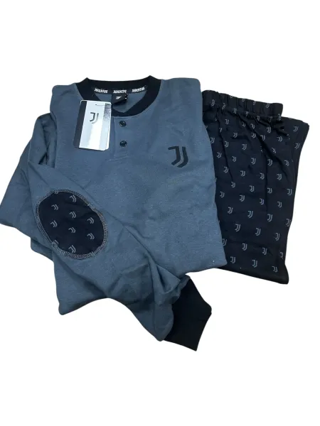 Acquista ora copia di PIGIAMA UOMO CALDO COTONE MANICA LUNGA COLLEZIONE 2024-2025 HERMET FC JUVENTUS PIGJT101035 su nonsolointim 2