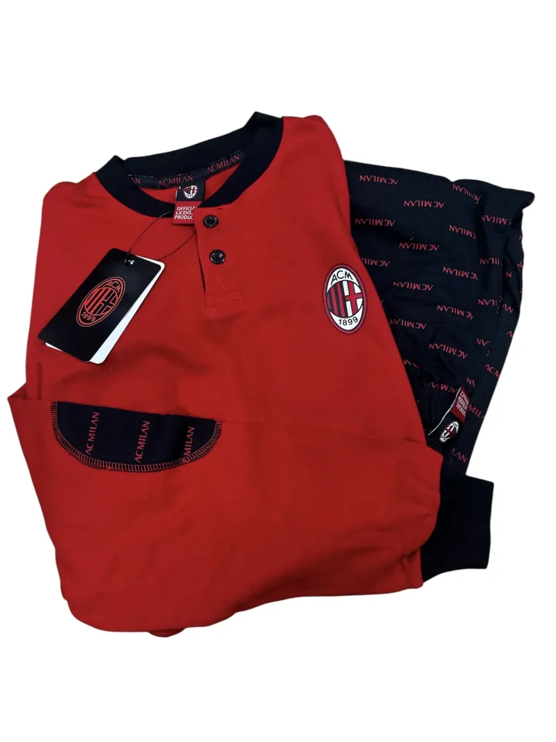 Acquista ora PIGIAMA UOMO CALDO COTONE COLLECTION 2025-2026 HERMET AC MILAN PIGMT101095 su nonsolointimo1994.com