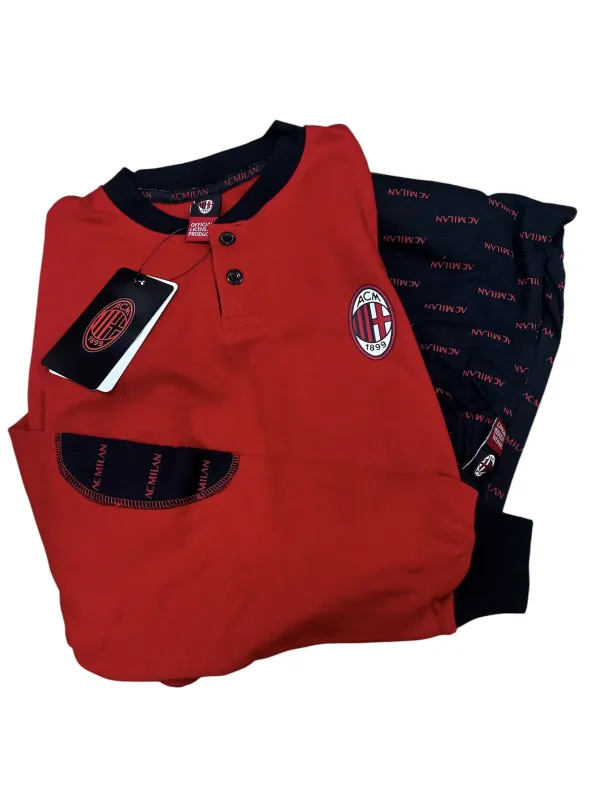 Acquista ora PIGIAMA UOMO CALDO COTONE COLLECTION 2025-2026 HERMET AC MILAN PIGMT101095 su nonsolointimo1994.com