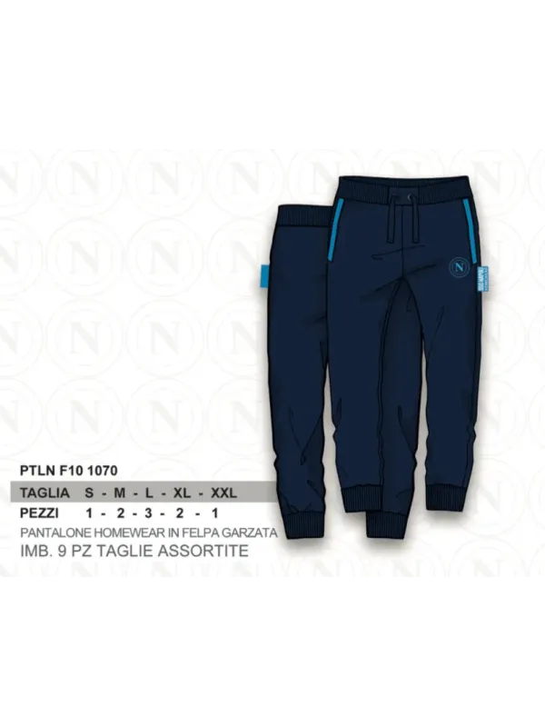 Acquista ora TUTA UOMO DA PASSEGGIO COTONE 100% FRENCH TERRY FULL ZIP COLLECTION 2025 HERMET SSC NAPOLI FLPNF102060 PTLNF102060