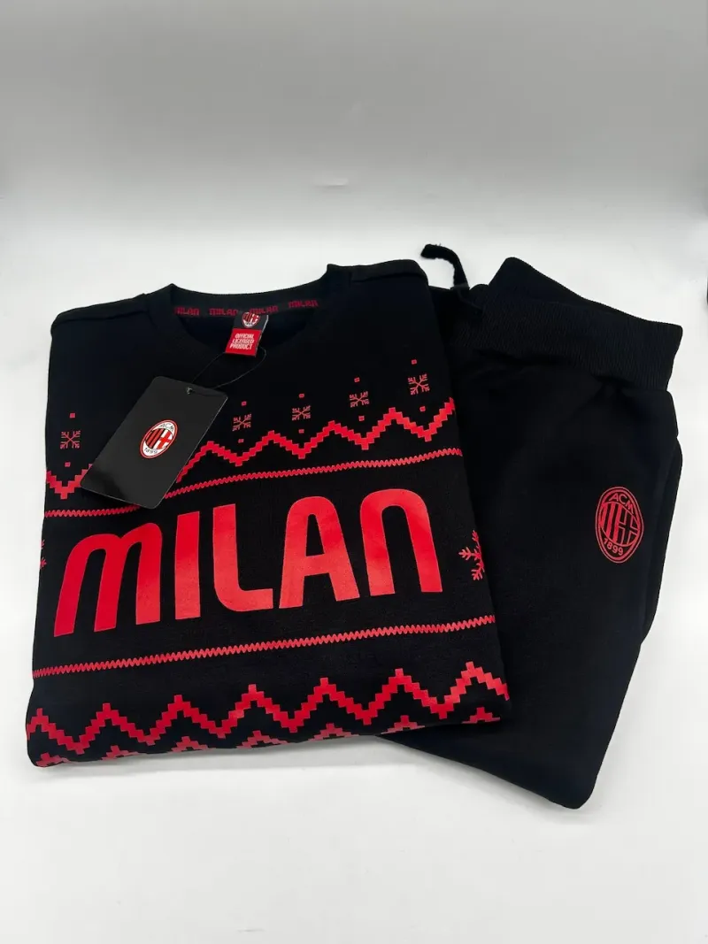 Acquista ora copia di TUTA UOMO FELPA GIROCOLLO MANICA LUNGA MERRY CHRISTMAS LIMITED EDITION AC MILAN PIGMF10N001 su nonsolointi