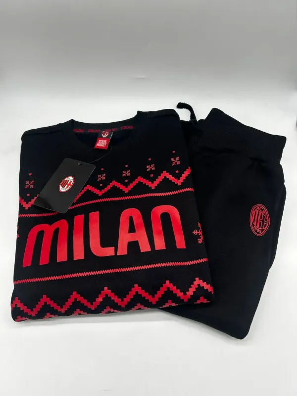 Acquista ora copia di TUTA UOMO FELPA GIROCOLLO MANICA LUNGA MERRY CHRISTMAS LIMITED EDITION AC MILAN PIGMF10N001 su nonsolointi