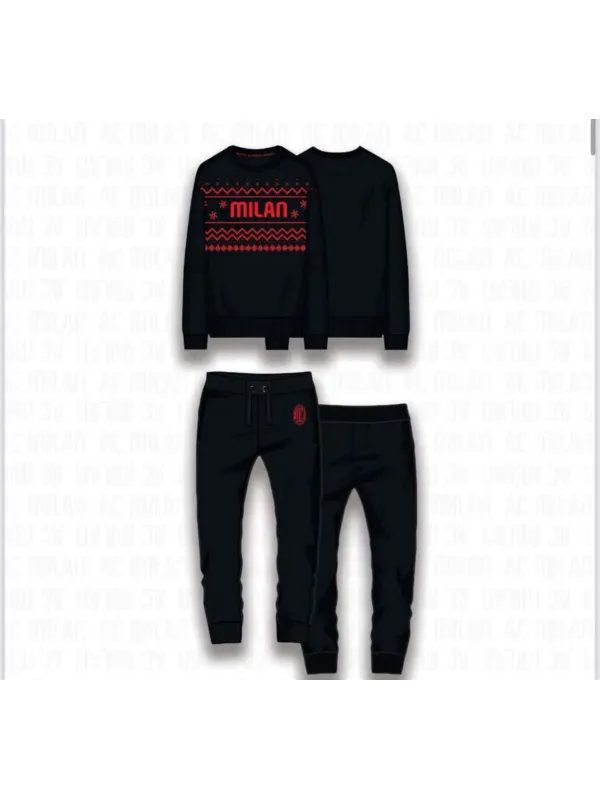 Acquista ora copia di TUTA UOMO FELPA GIROCOLLO MANICA LUNGA MERRY CHRISTMAS LIMITED EDITION AC MILAN PIGMF10N001 su nonsolointi