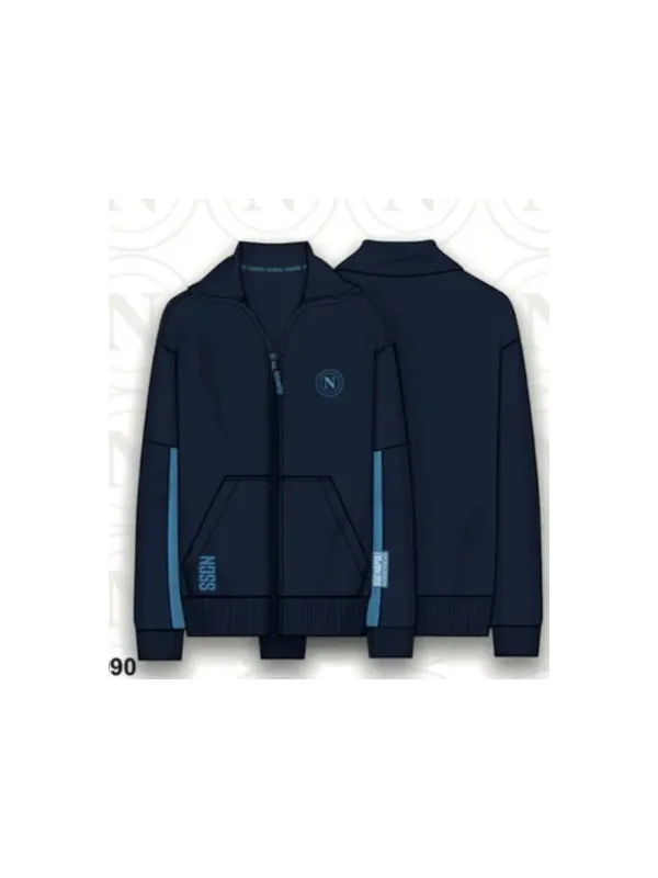 Acquista ora copia di FELPA FULL ZIP CON CAPPUCCIO UOMO CALDO COTONE MANICA LUNGA AZNAR INNOVA FC BARCELONA 57347 su nonsolointi