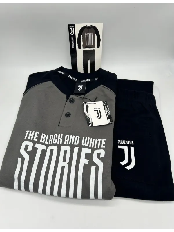 Acquista ora PIGIAMA UOMO CALDO COTONE MANICA LUNGA SICEM FC JUVENTUS B2JU14086.021 su nonsolointimo1994.com