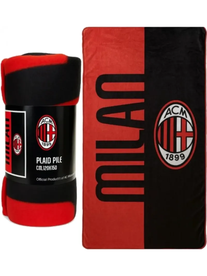 PLAID PILE LETTO SINGOLO 120x150 HERMET AC MILAN
