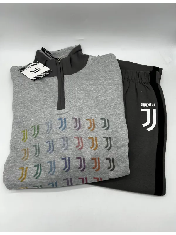 Acquista ora copia di TUTA UOMO FELPA MEZZA ZIP MANICA LUNGA SICEM FC JUVENTUS JU14069 su nonsolointimo1994.com