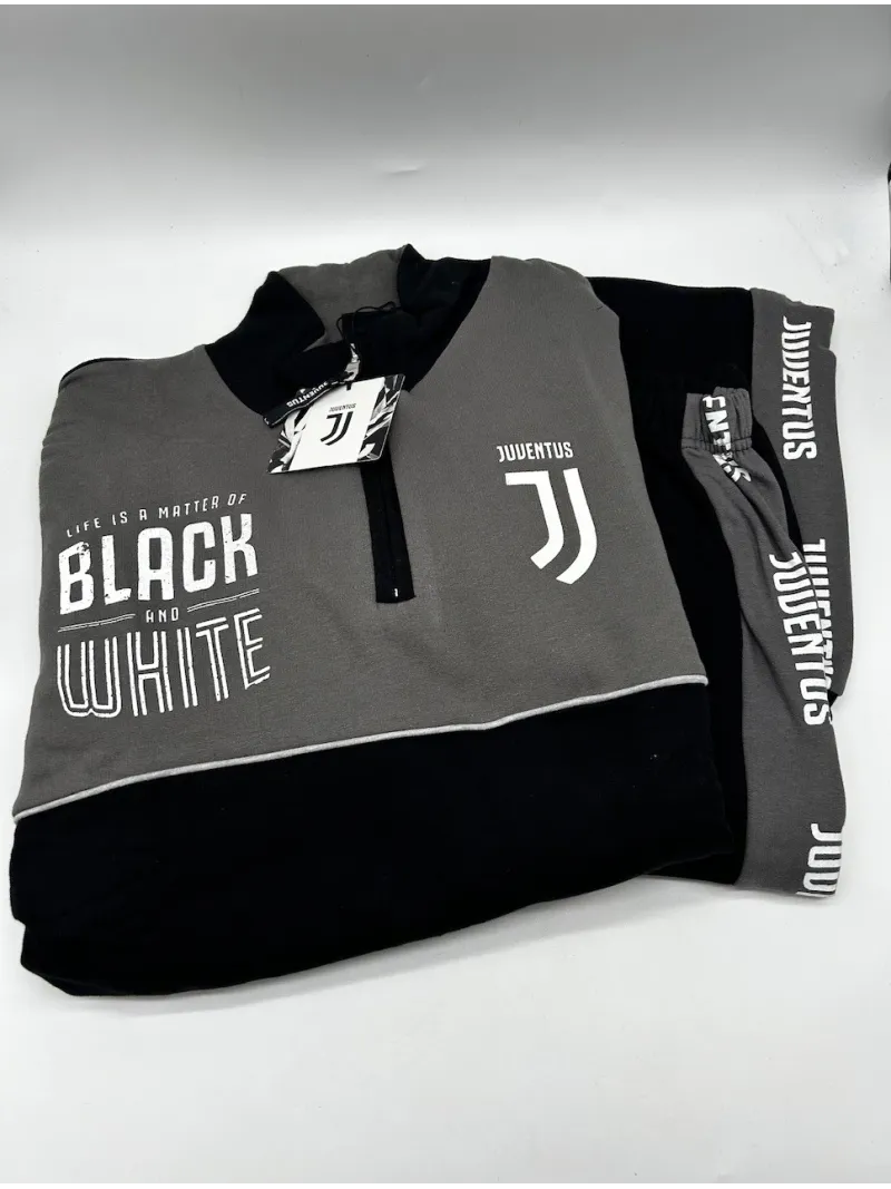 Acquista ora copia di TUTA UOMO FELPA MEZZA ZIP MANICA LUNGA SICEM FC JUVENTUS JU14069 su nonsolointimo1994.com