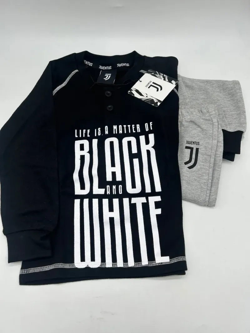 Acquista ora copia di PIGIAMA BAMBINO CALDO COTONE MANICA LUNGA SICEM FC JUVENTUS B2JU16060 su nonsolointimo1994.com