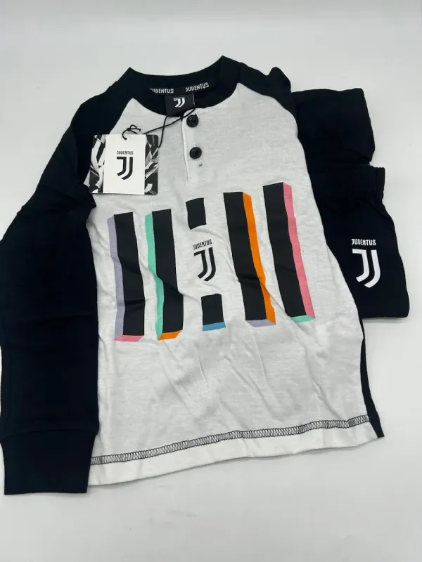 Acquista ora copia di PIGIAMA BAMBINO COTONE 100% MANICA LUNGA SICEM FC JUVENTUS B2JU16065 su nonsolointimo1994.com