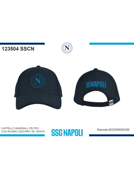Acquista ora copia di CAPPELLO COTONE BASEBALL ADULTO RICAMATO A CONTRASTO ENZO CASTELLANO SSC NAPOLI 123198 su nonsolointimo199 2