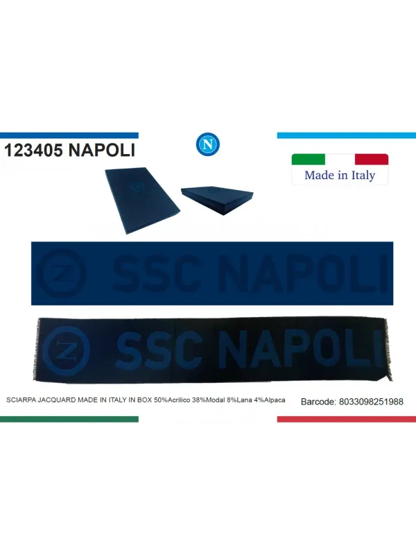Acquista ora copia di SCIARPA UOMO LANA A MAGLIA ENZO CASTELLANO SSC NAPOLI 12006 su nonsolointimo1994.com