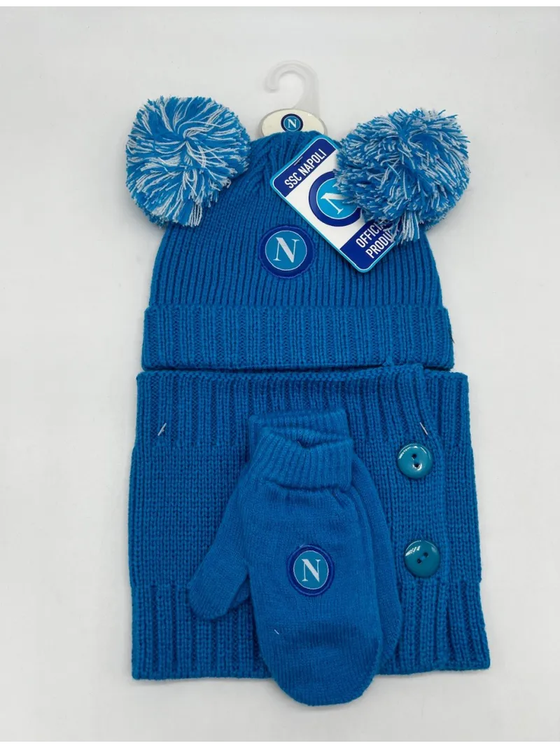 Acquista ora COMPLETO LANA CAPPELLO SCIARPA GUANTI BAMBINO ZERO&CO. SSC NAPOLI 90661 su nonsolointimo1994.com